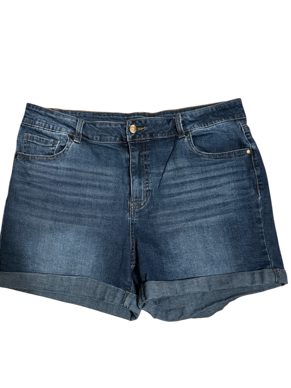 d. Jeans dark Wash cuffed denim shorts size 16